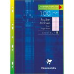 1742c un etui de feuillets mobiles perfors rose - a4 21x29, 7 cm - 100 pages petits carreaux - papier ...