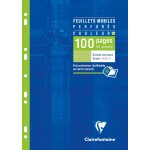 1745c un etui de feuillets mobiles perfors verts - a4 21x29, 7 cm - 100 pages grands carreaux - papier ...