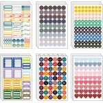 18 feuilles stickers journal, stickers agenda organisation, autocollants calendrier de planification ...