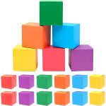 18 pices petites botes cadeaux carres avec couvercle, 10x10x10 cm bote cadeau carre colore, 6 couleurs ...