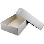 1x boîte de rangement et de cadeau de qualité supérieure - format a4 - argent irisé - 302 x 213 x 70 ... 1x boîte de rangement et de cadeau de qualité supérieure - format a4 - argent irisé - 302 x 213 x 70 ...