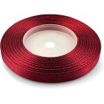 1x rouleau ruban satin bordeaux 6 mm x 32 m ruban de tissu rubans de satin ruban cadeau ruban d�coratif ...