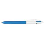 1x stylo bille rétractable 4 colours - pointe moyenne - corps bleu / blanc 1x stylo bille rétractable 4 colours - pointe moyenne - corps bleu / blanc