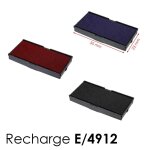 2 cassette d'encre e / 4912 recharge pour tampon trodat printy vert