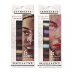 2 etuis de 6 demi pastels a l'�cu sennelier portrait peaux claires peaux fonc�s