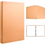 2 pcs a5 classeur a anneaux, couverture en papier kraft, coque de reliure en rechargeable, reliure a ...