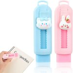2 pcs caoutchouc rtractable - meow, papeterie pour effacer crayons et crayons, gomme en forme de lapin ...