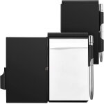 2 pices cahier de poche en mtal avec stylo et papier rechargeable, cahier de bureau a rabat en aluminium, ...