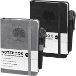 2 pi�ces carnet de notes, mini bloc note avec 2 stylos, petit cahier de note a6 petit carnet avec fermeture ...