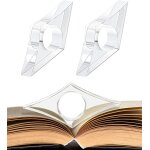 2 pices clair anneau de pouce signet porte - page de livre acrylique marque - pages fait a la main porte ...