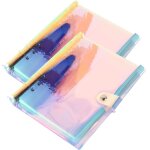 2 pices couverture de carnet de planificateur en pvc souple enveloppes a reliure pvc a6 protge - cahier ...
