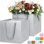 2 pices sacs cadeaux grand, 30 x 30 x 30 cm pochettes cadeaux carrs avec poignes, sac cadeau de faveur ...