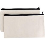 2 pices trousse de maquillage en toile, trousses a crayons vierge, sac zipp multifonctionnel voyage ...