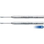 2 recharges - cartouche - stylo a bille - goliath - caran d'ache - bleu - pointe m