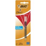 2 recharges pour stylo a bille 4 couleurs - bic - rouge