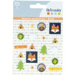 20 brads attaches parisiennes renard totem