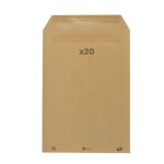 20 enveloppes en papier kraft 90 g - 22, 9 x 32, 4 cm