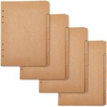 20 feuilles a5 papier kraft intercalaires 6 trous couverture reliure a anneaux burlywood anneau page ...