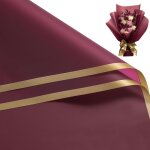 20 feuilles de papier cadeau pour fleurs - 57x57 cm, bord dor, papier d'emballage impermable pour bouquets ...