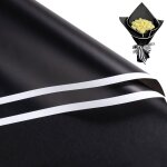 20 feuilles de papier cadeau pour fleurs - bord blanc, papier d'emballage impermable givr pour bouquets ...