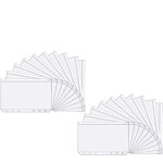 20 paquets a7 taille 6 trous pochettes classeur en plastique dossiers �� glissi��re des dossiers imperm��able ...