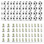 20 pices autocollant sticker ballon de foot autocollants esthtiques autocollant football enfant autocollant ...