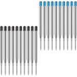 20 pices recharge stylo bille compatible avec parker, cartouche stylo bille, recharges pour stylo a ...