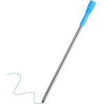 20 pi�ces recharge pour stylo a bille, recharge stylo tube m�tal, recharge stylo bleu 8 cm de long, pointe ...