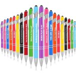 20 pices stylos a bille inspirants, 14cm stylo de citations de motivation stylo en mtal a ecran tactile ...