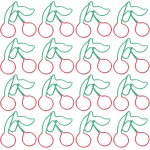 20 trombones en forme de cerise, signets de trombones en m�tal en forme de cerise, epingles d'organisateur ...