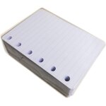 200 feuilles de rechange recharge pour organiseur 6 anneaux format a7 pocket 8 x 12 cm papier epais 120 ...