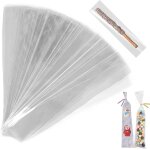 200 sacs en cellophane transparents 25 x 6 cm petit cadeau sac en papier transparent anniversaire pour ...