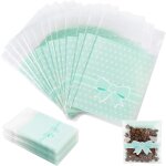 200pcs sac sachet cadeau pochettes de bonbons 8x13cm bleu plastique motif noeud papillon avec auto - ... 200pcs sac sachet cadeau pochettes de bonbons 8x13cm bleu plastique motif noeud papillon avec auto - ...