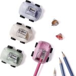 2025 - taille - crayon manuel avec couvercle, 4 pi�ces, color�, mignon, aspect voiture, portable