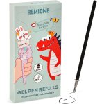 20x mines de rechange pour squeezies stylo gel anti - stress, pointe 0, 7 mm, hauteur 11 cm, [20 noir] ...