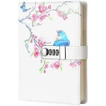 215x150mm carnet secret fille, les petits oiseaux journal intime avec code, cahier journal bloc - notes ...