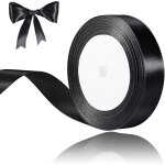 22m * 2cm ruban satin noir, ruban cadeau emballage pour dcoration mariage anniversaire fte des mres ...