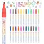 24 couleurs stylo paillette marqueur magique, feutres paillettes, marqueur magique idee cadeau ado 4 ...