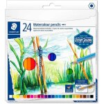 24 crayons de couleur - aquarellable - assortis - staedtler - design journey