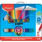 24 crayons de couleur - coloriage - tr�s r�sistants - maped - color'peps strong