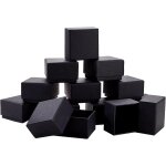24 pack noir mat kraft carton bijoux botes a bijoux pour bracelets bagues boucles d'oreilles collier, ...