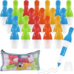 24 pi��ces stylo �� bille r��tractable forme de bowling et 1 trousse stylo bille amusant cr��atif enfant ...