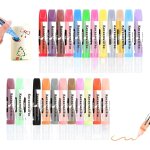 24 pices stylos a bougie, stylos a cire pour bougies, 10ml chacun, ensemble de peinture acrylique pour ...