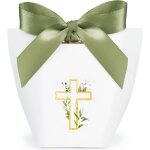 24pcs boîtes dragées baptême avec ruban vert contenant dragées communion 10x6x6cm 24pcs boîtes dragées baptême avec ruban vert contenant dragées communion 10x6x6cm