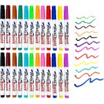 24pcs feutre tableau blanc effacable, 12 couleurs marqueur tableau blanc effacable stylo effacables parfait ...