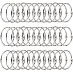 (25mm)anneaux de livre, anneaux de reliure, 100 pcs m�talliques anneaux porte - cl�s a bloc - note anneaux ...