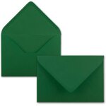 25x enveloppes c6 - couleur: vert fonc - 11, 4 x 16, 2 cm - fermeture: gomme - pour papier a4, a5, ...