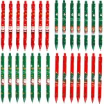 28 pices stylos a encre gel de nol - 0. 5mm btons de couleur classique rouge et vert - cadeaux pour ...