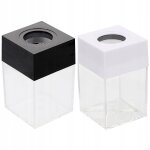 2pcs porte - trombones carrs transparents