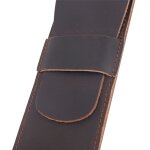 2x sac de rangement pour crayons en cuir fait  la main en cuir de vache porte - stylo porte - tui ...